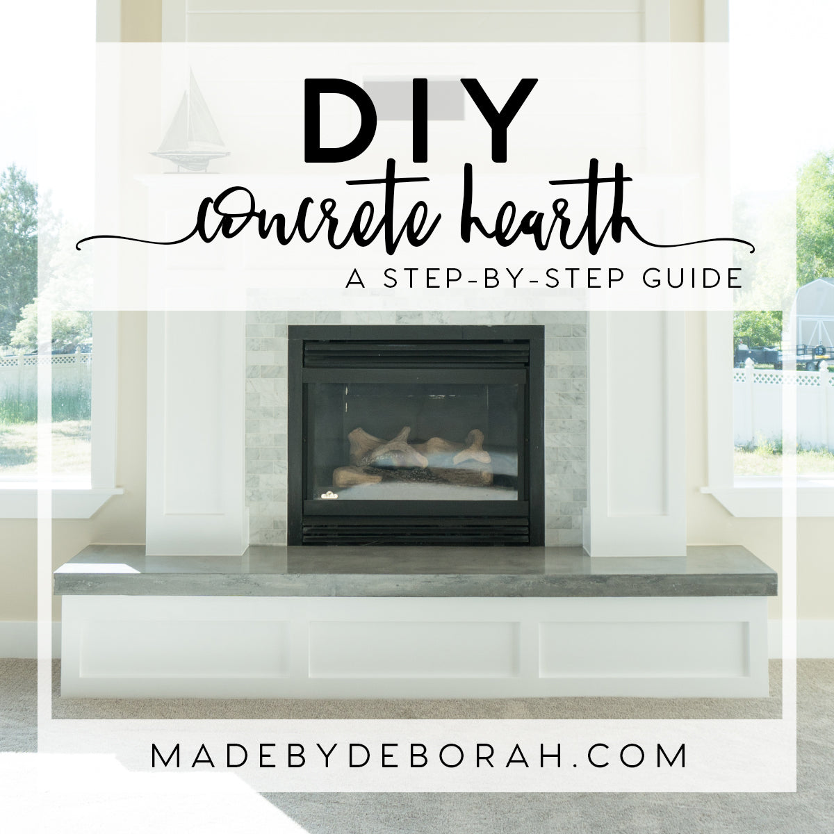 DIY Concrete Hearth