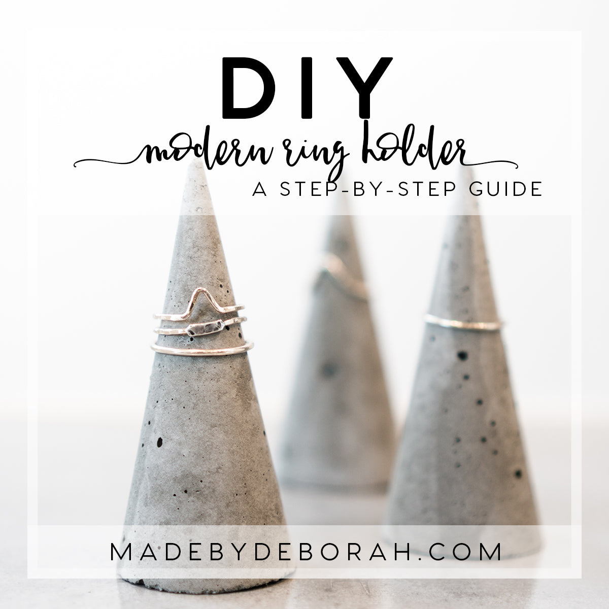 DIY Modern Concrete Ring Holder