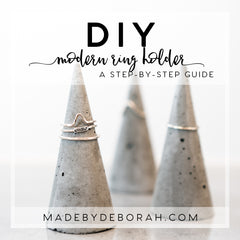 DIY Modern Concrete Ring Holder