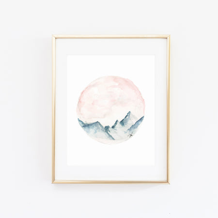 WASATCH MOUNTAIN WATERCOLOR PRINT