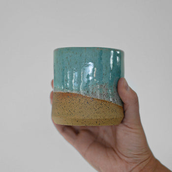 Handmade Speckled Stone Tumbler Seafoam 9oz