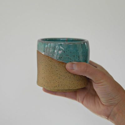 Handmade Speckled Stone Tumbler Seafoam 8oz